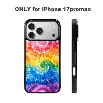iPhone 17 Pro Max Case — Tie Dye Spiral Rainbow Tie Dye, Customized Protective Case