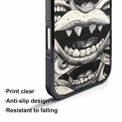 iPhone 17 Pro Case — Seamless Repeating Pattern Of Overlapping Cartoon, Custom Made Phone Cover