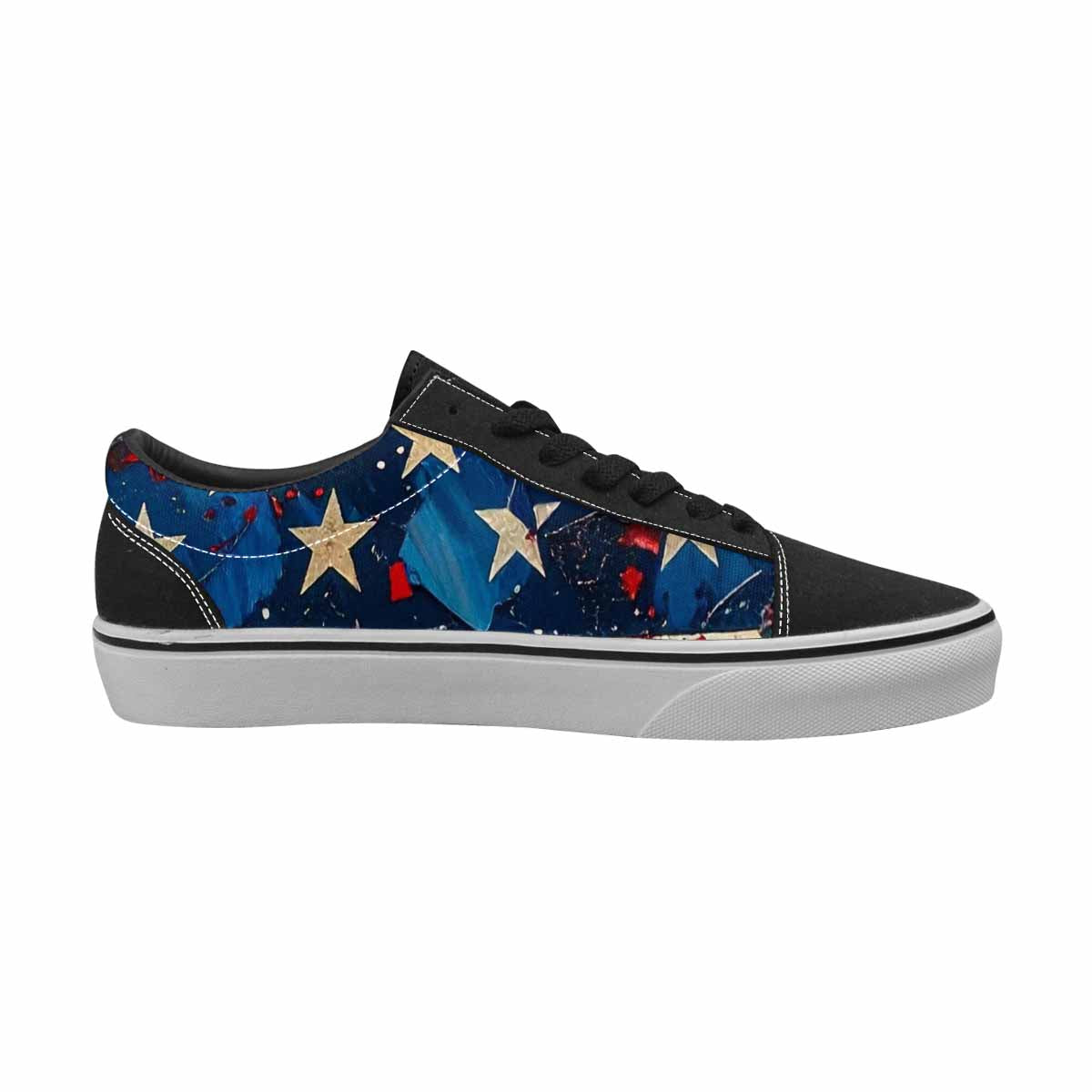 WOMEN'S Patriotic Stars Stripes Lace-Up Canvas Y2K Custom Shoes