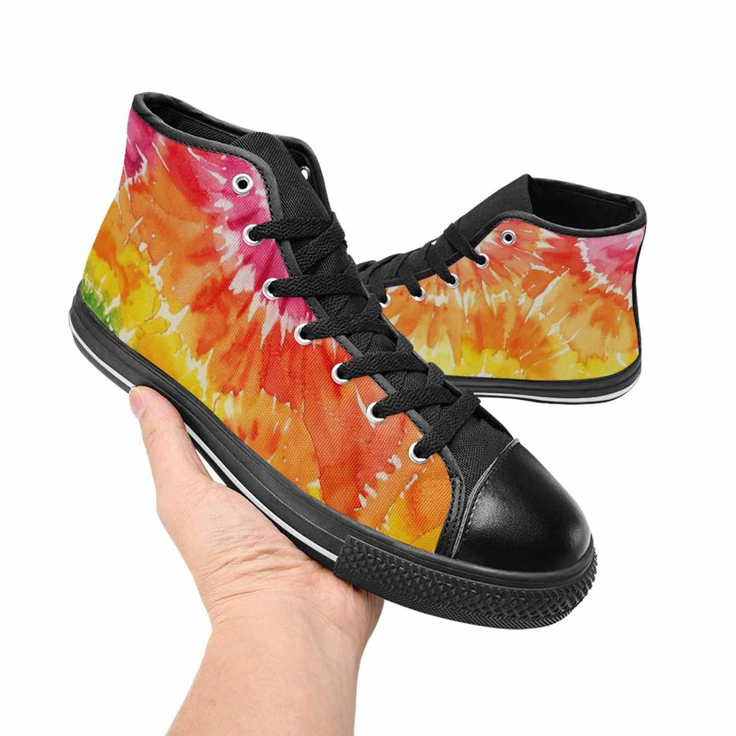 MEN'S Tie Dye - High Top Canvas Y2K Custom Sneakers