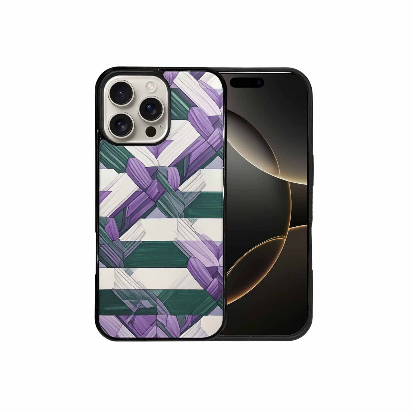 iPhone 16 Pro Max Case — Genderqueer Flag Color Theme Small Rainbow, Custom Phone Case