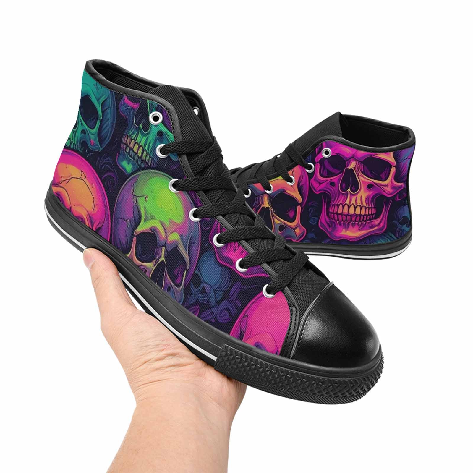 MEN'S Skulls - Neon High Top Canvas Dreamcore Shoes