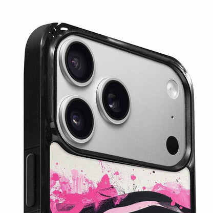iPhone 17 Pro Case — Black Pink Ink Zebra Stripe Animal, Custom Print Case Cover