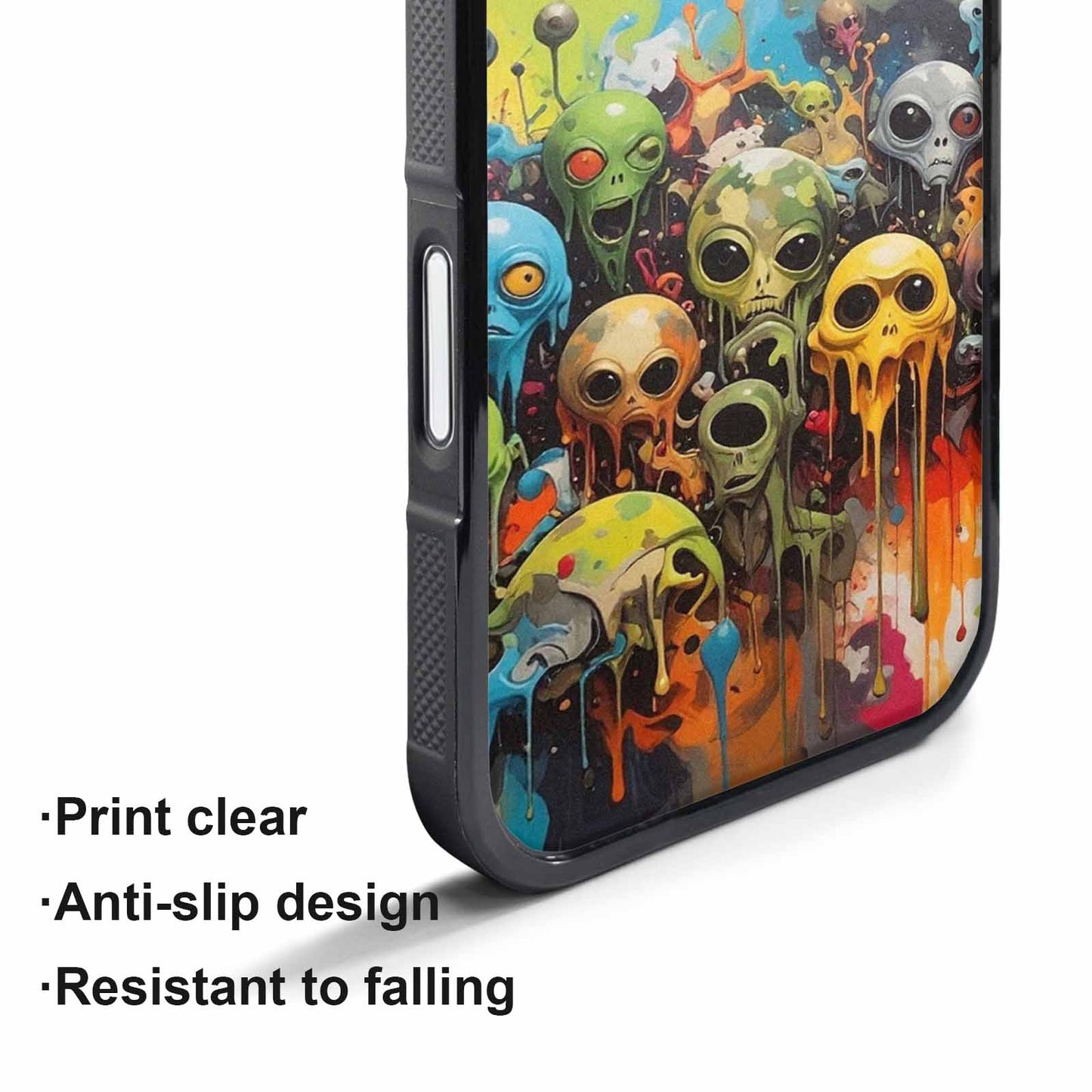 iPhone 17 Pro Max Case — Aliens Camomelting Aliens Patt Alien Scifi, Custom Phone Case