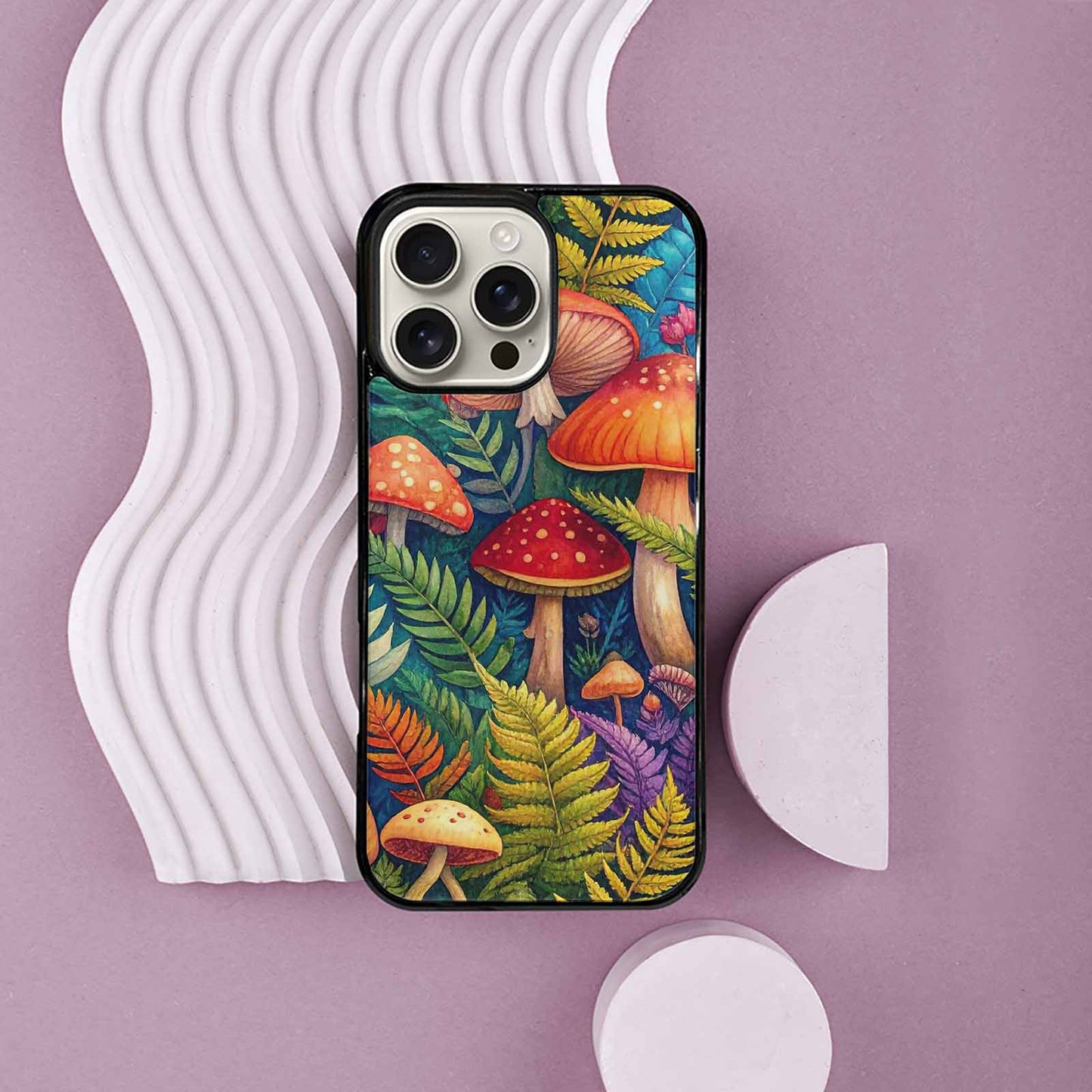 iPhone 16 Pro Max Case — Mushrooms Botanicalmushrooms P Cix, Custom Art Phone Cover