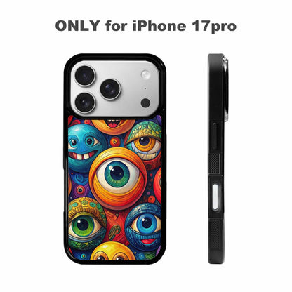 iPhone 17 Pro Case — Seamless Tileable Pattern Of Overlapping Cartoon, Custom Phone Case