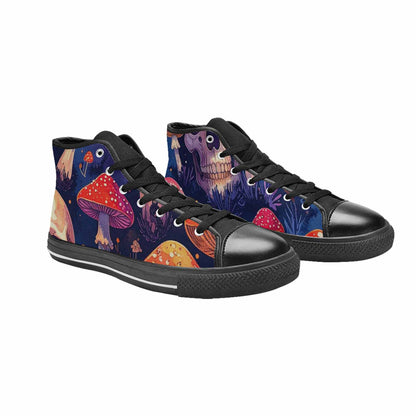 MEN'S Mushroom Skulls High Top Canvas Dreamcore Sneakers