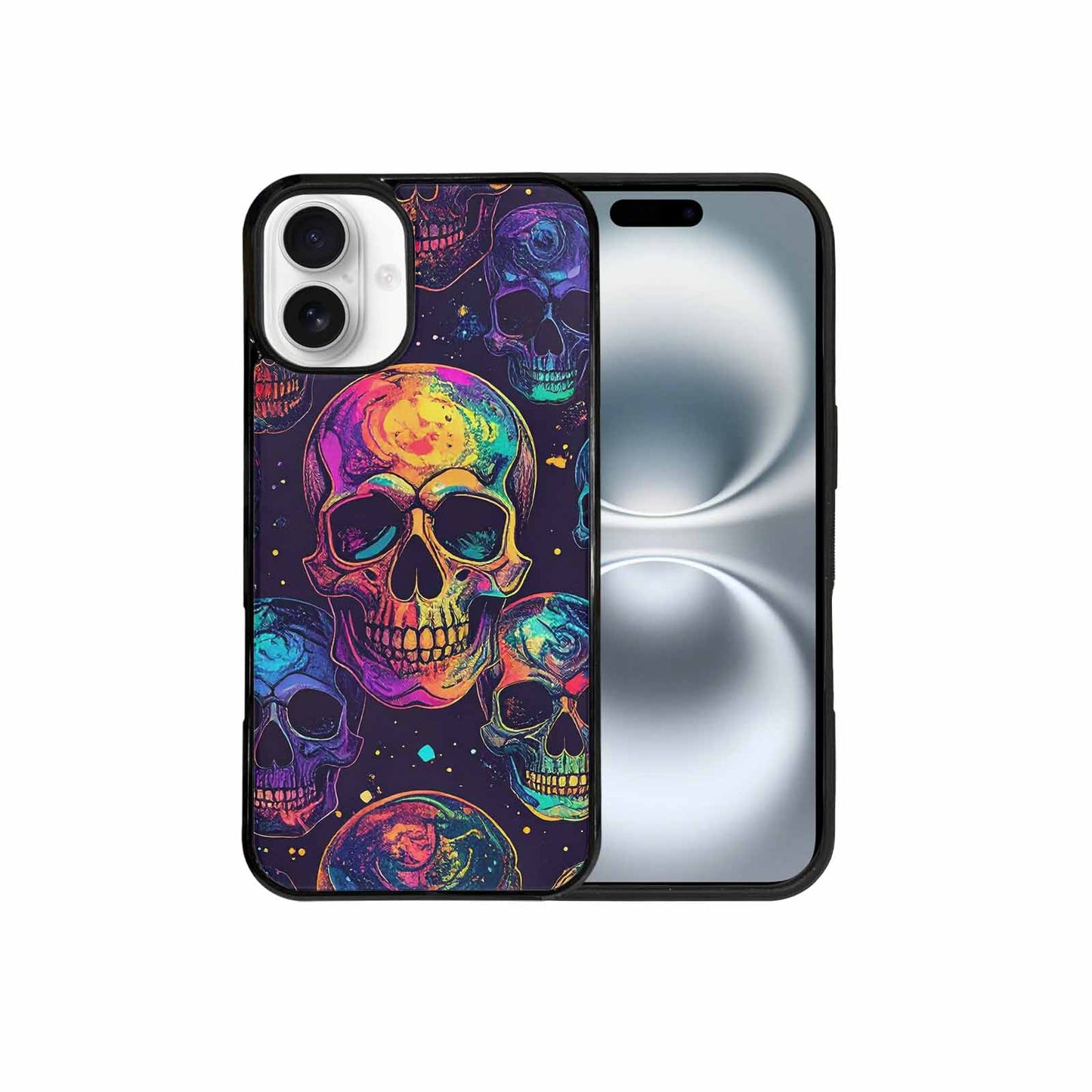 iPhone 16 Plus Case — Galaxy Skulls, Original Design Phone Case