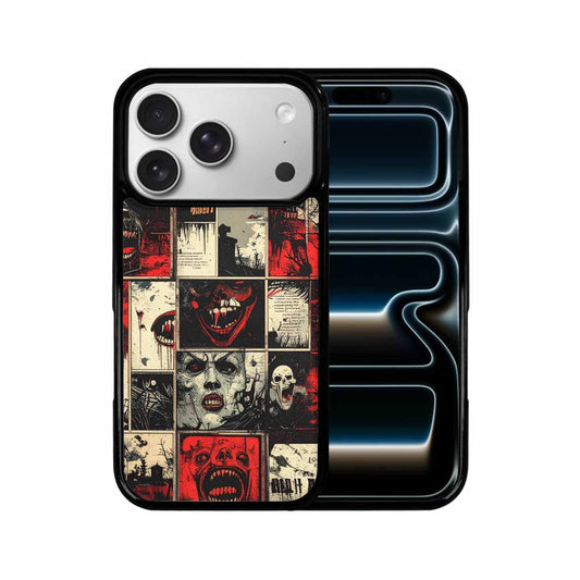 iPhone 17 Pro Case — Vintage Horror Comic Panel Vintage Retro, Custom Printed Phone Case
