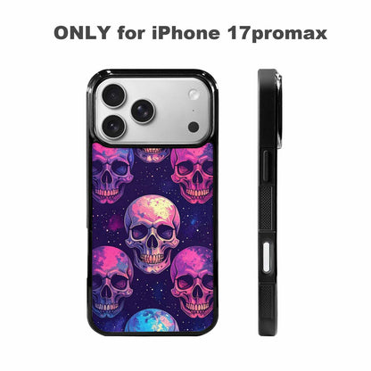 iPhone 17 Pro Max Case — Galaxy Skulls Art Seamless Gothic Skulls, Customized Protective Case