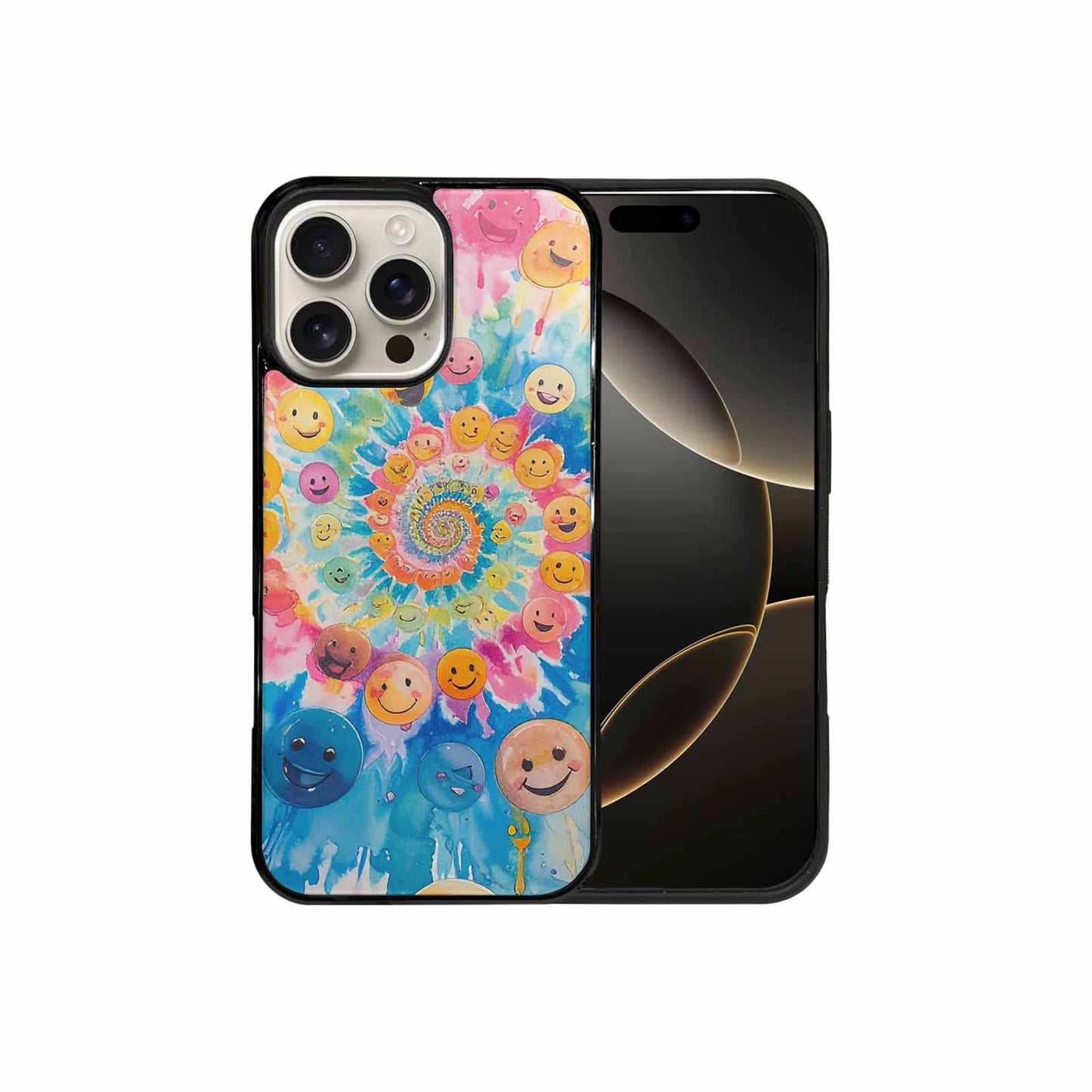 iPhone 16 Pro Max Case — Smiley Facessmiley Faces Tie D, Customized Protective Case
