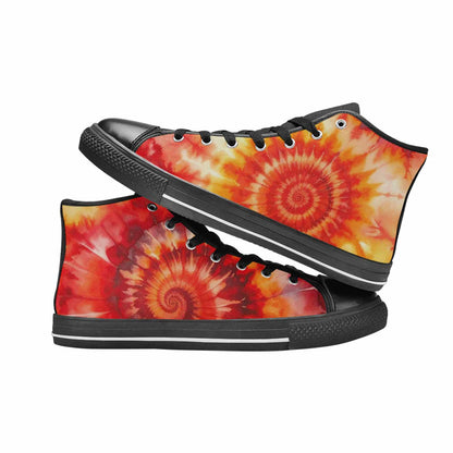 WOMEN'S Tie Dye - High Top Canvas Dark Academia Shoes