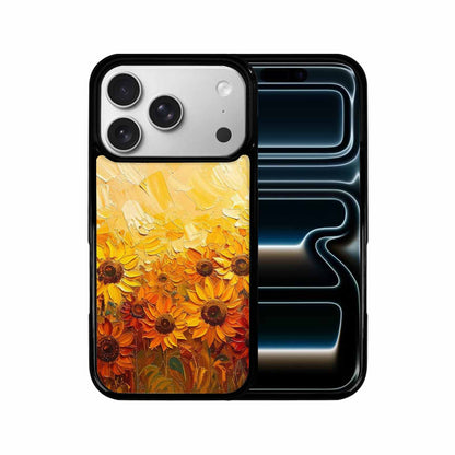 iPhone 17 Pro Case — Impressionist Sunflower Brushstroke Pattern Hundreds Floral, Custom Art Phone Cover