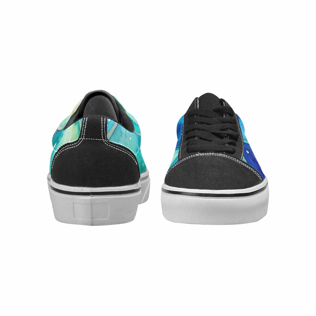 MEN'S Mermaid Scale Canvas Lace-Up Wallpaper Art Custom Sneakers