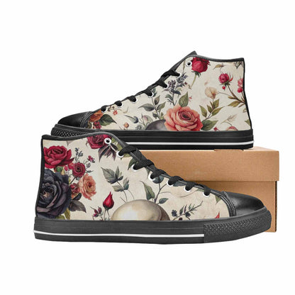 MEN'S Skulls - Roses High Top Canvas Grunge Sneakers