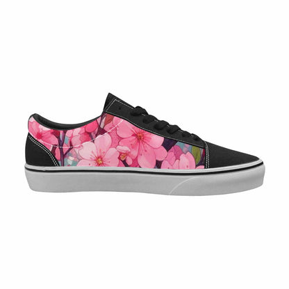 WOMEN'S Cherry Blossom Branch Lace-Up Canvas Vivid Sneakers