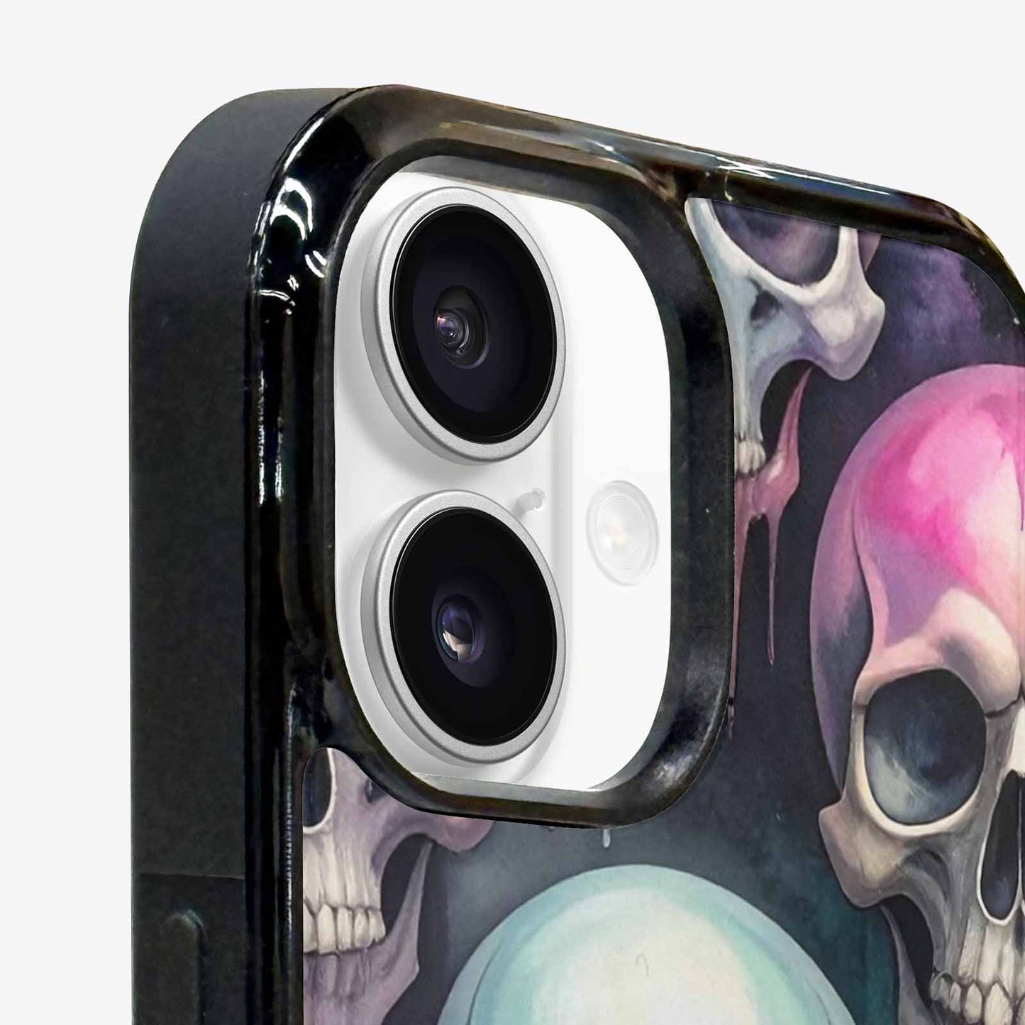 iPhone 16 Case — Dark Black And White Color Tone, Custom Art Phone Cover