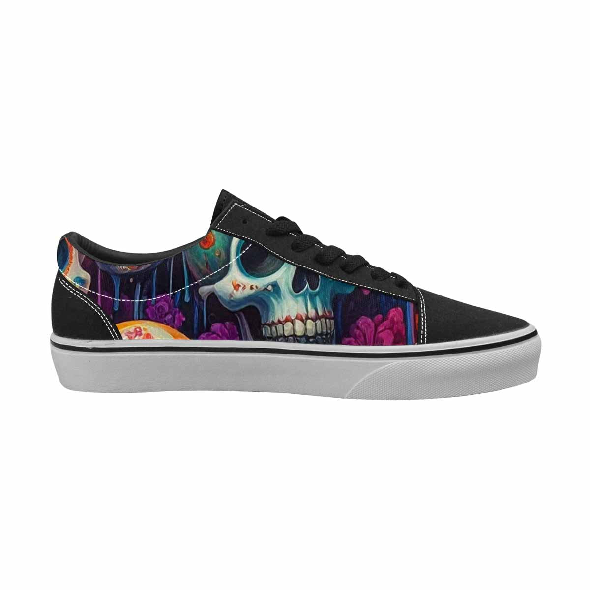 WOMEN'S Sugar Skulls Melting Sugar Lace-Up Canvas Y2K Shoes