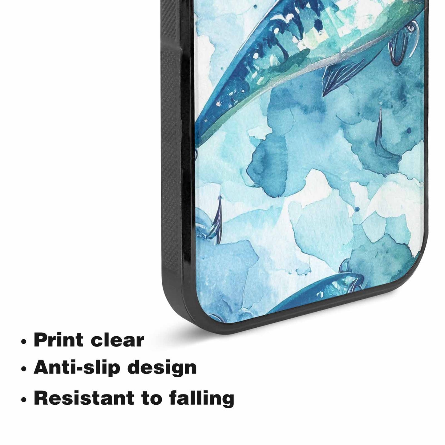 iPhone 15 Case — Fishing Lure And Hook Pattern Seamless, Personalized Phone Case