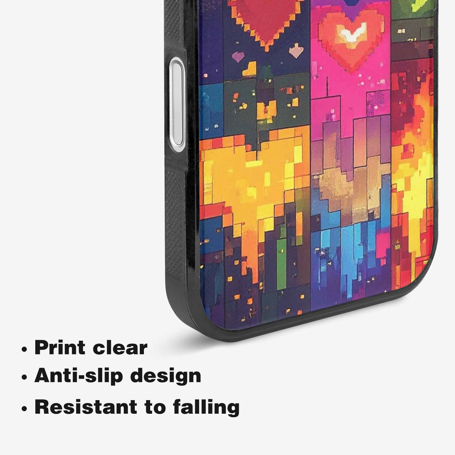 iPhone 16 Plus Case — Pixel Art 8 Bit Burst Pattern, Personalized Phone Case