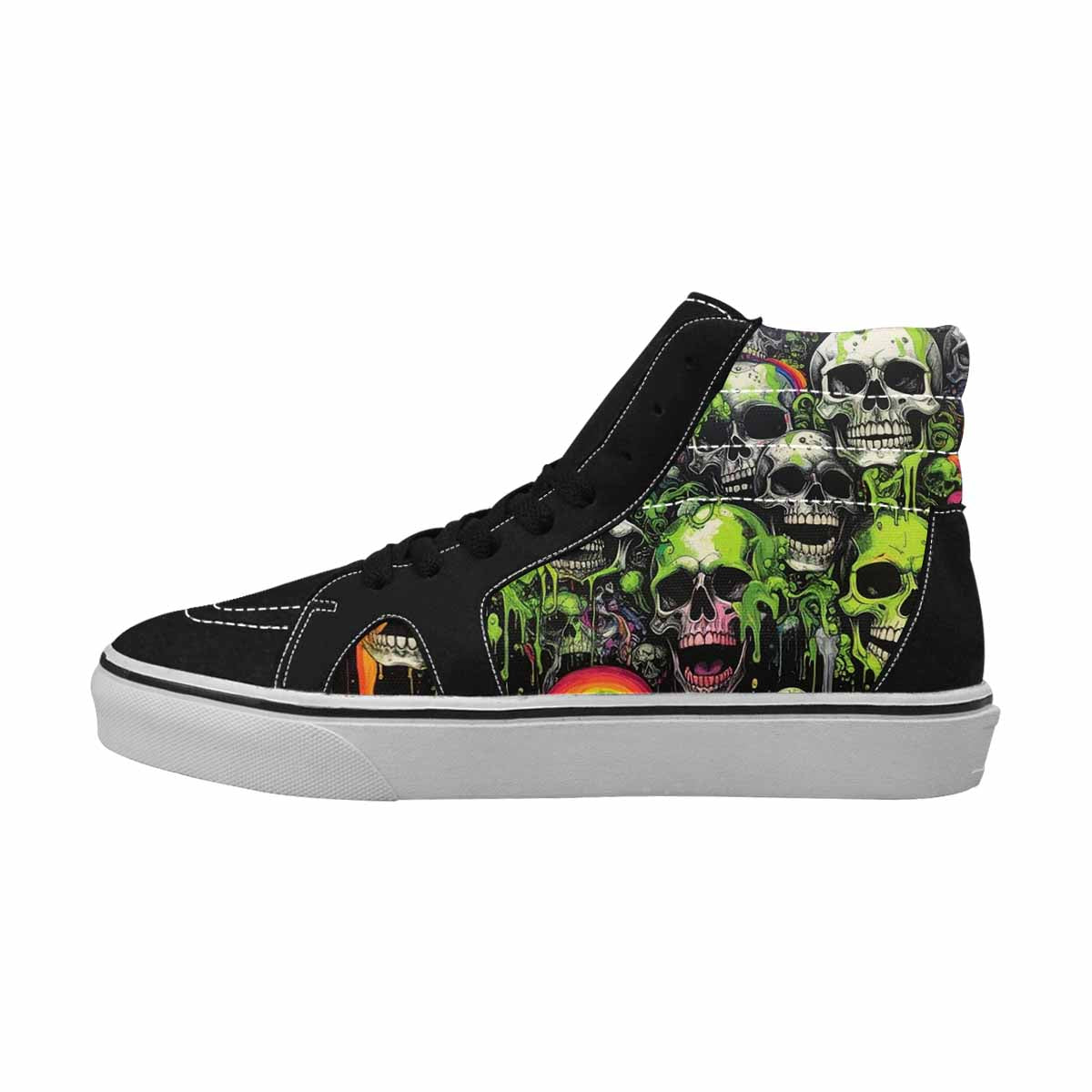 MEN'S Rainbow From Skull S High Top Canvas Neon Fantasy Shoes
