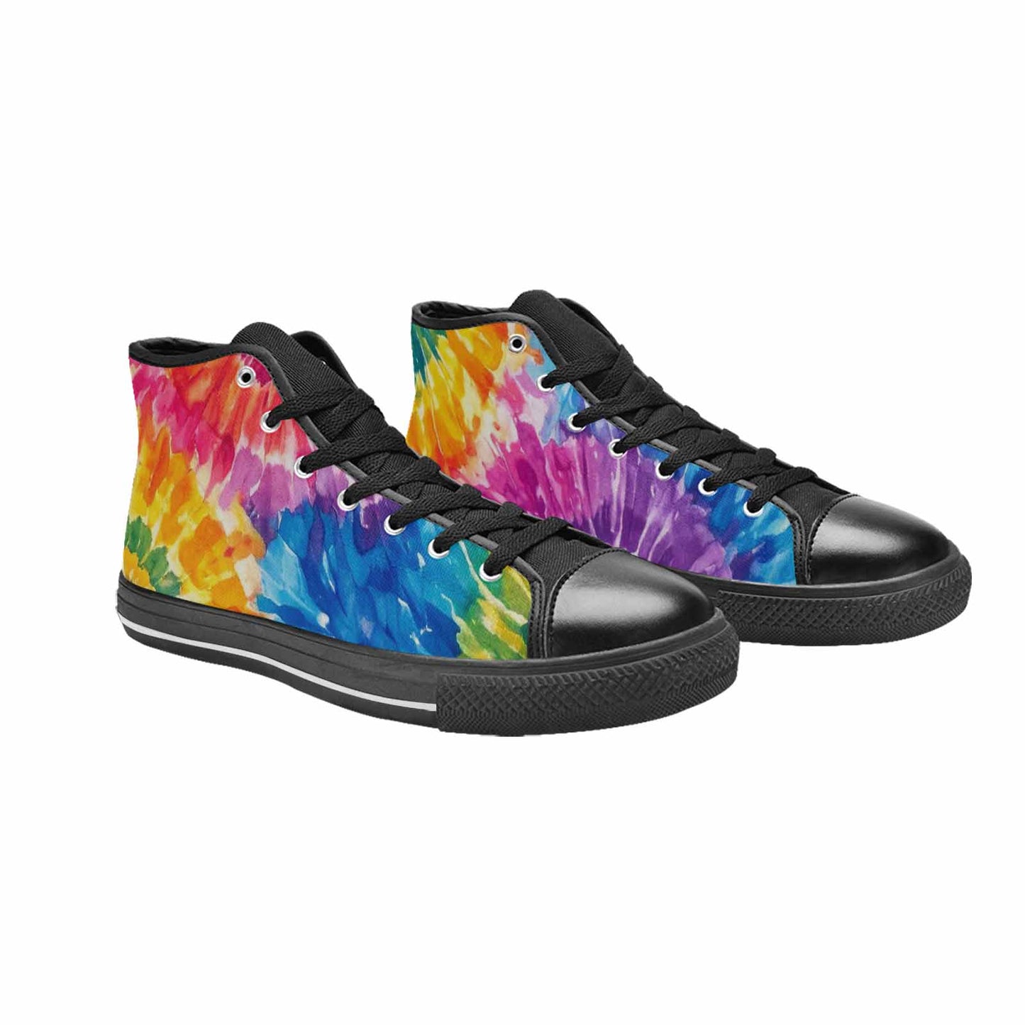 MEN'S Tie Dye Swirl High Top Canvas Aesthetic Sneakers