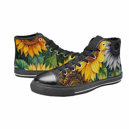 WOMEN'S Sunflower High Top Canvas Surreal Custom Sneakers