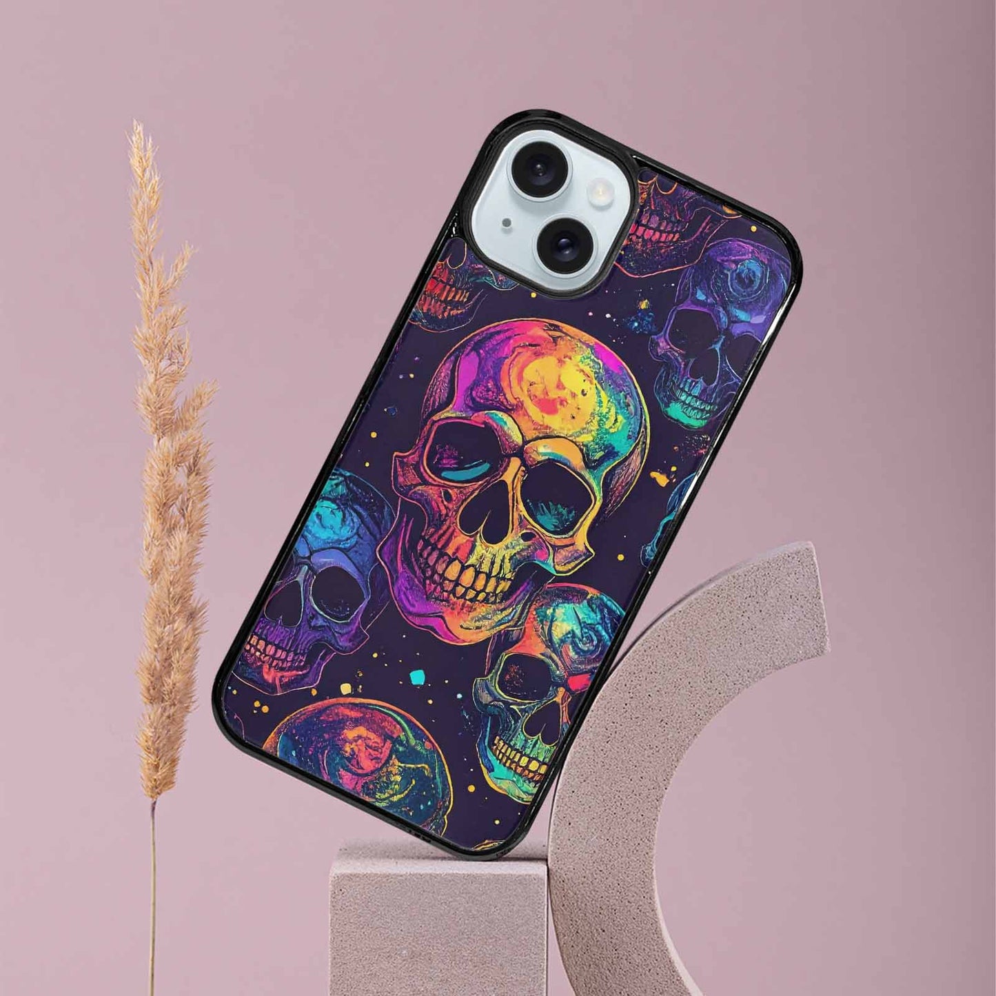iPhone 15 Plus Case — Galaxy Skulls, Custom Made Phone Cover