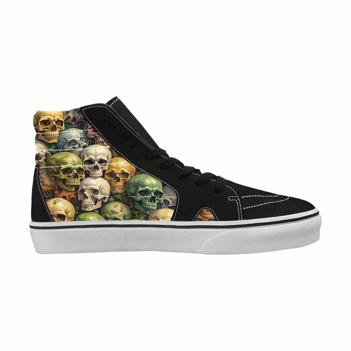 MEN'S Skulls × Camo Skulls High Top Canvas Melting Art Custom Sneakers