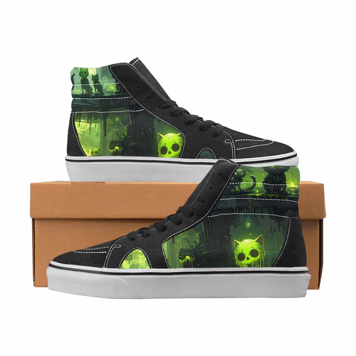 WOMEN'S Skulls High Top Canvas Statement Y2K Custom Kicks