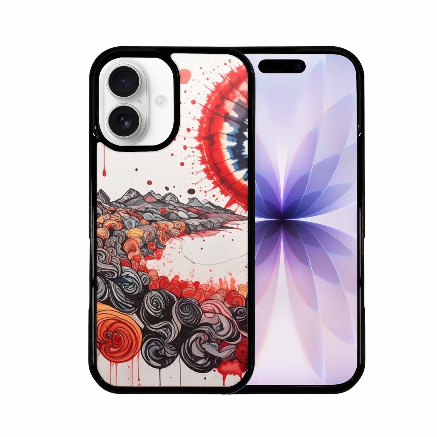 iPhone 17 Case — Tie Dye Swirls Black Tie Dye, Custom Made Phone Cover