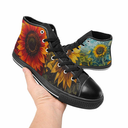 WOMEN'S Blend Melt Them High Top Canvas Vibrant Chaos Custom Shoes