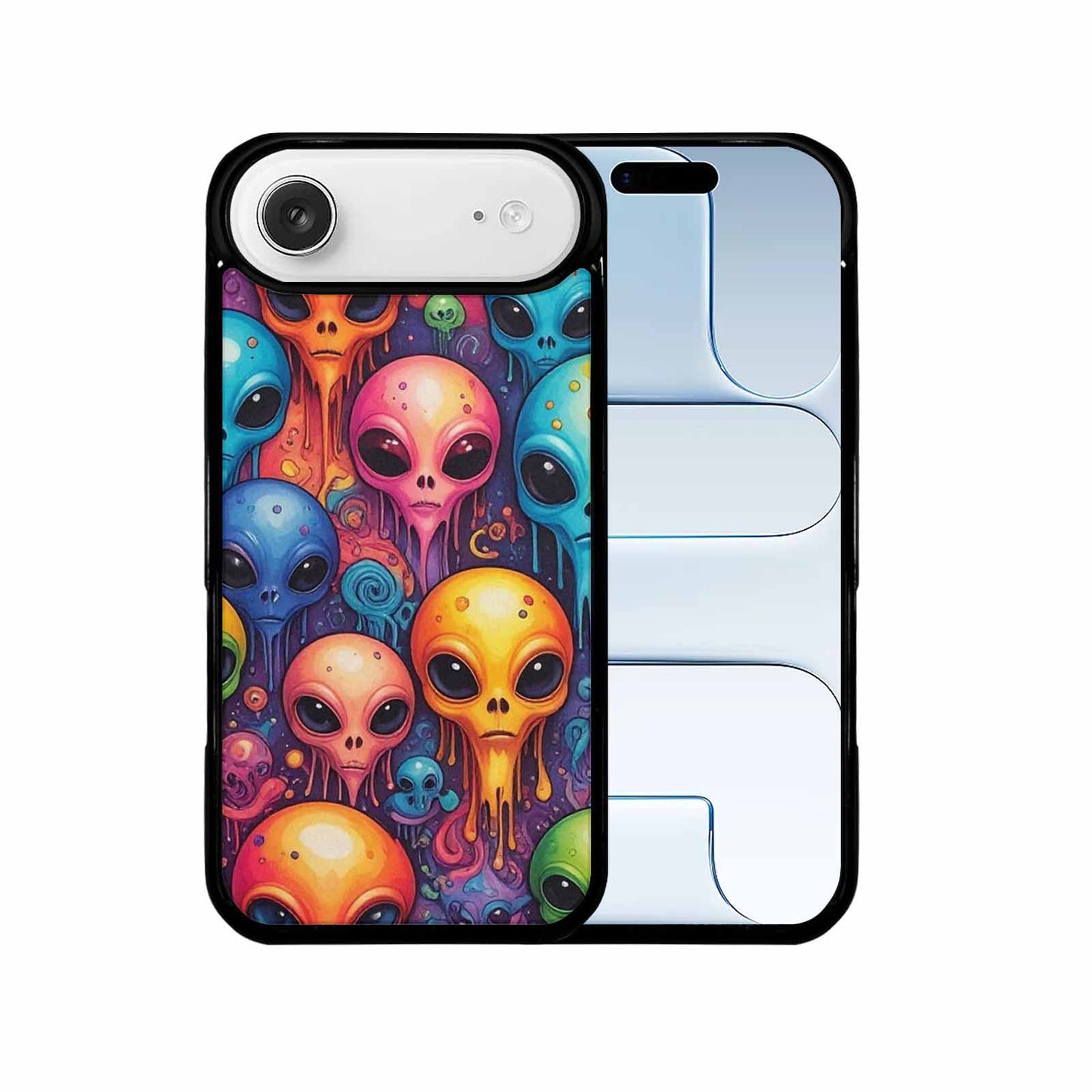 iPhone 17 Air Case — Melting Aliens Pattern Hundreds Of Alien, Unique Phone Case Design