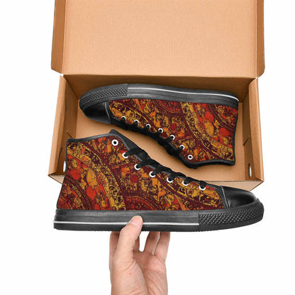 MEN'S Mandala Lions High Top Canvas Dreamcore Custom Sneakers