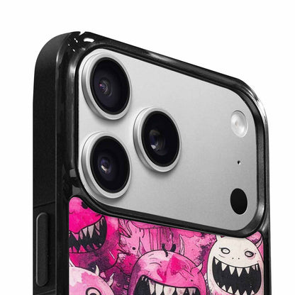 iPhone 17 Pro Max Case — Black &amp; Pink Ink Cartoon Cute, Customized Protective Case