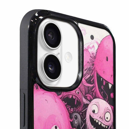iPhone 17 Case — Black &amp; Pink Ink Cartoon Cute, Personalized Phone Case