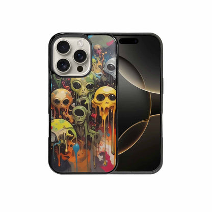 iPhone 16 Pro Case — Aliens Camomelting Aliens Patt, Customized Protective Case