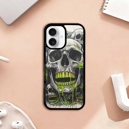 iPhone 17 Case — Rainbow From Skull\'s Mouth Gothic Skulls, Custom Print Case Cover