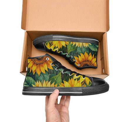 MEN'S Sunflower High Top Canvas Dark Academia Sneakers