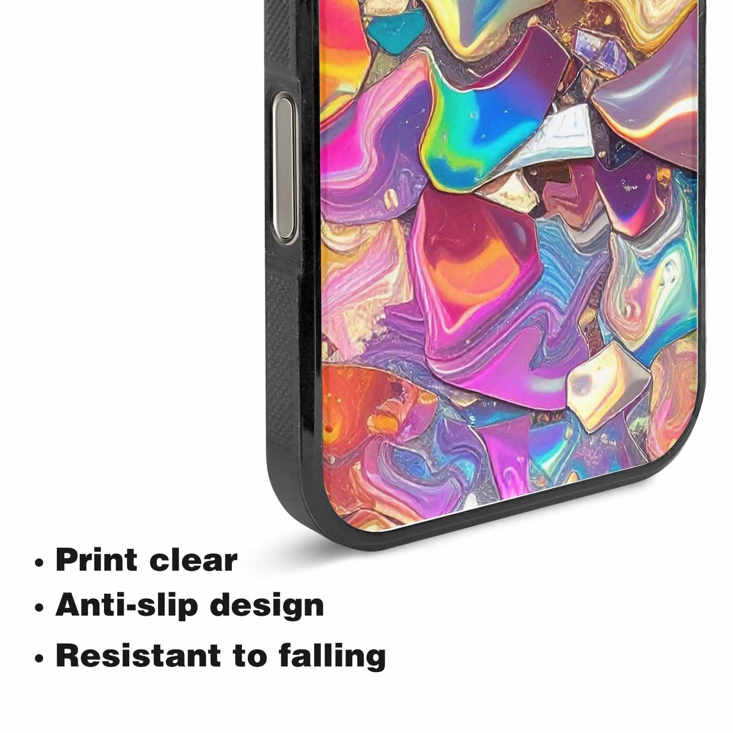iPhone 15 Pro Max Case — Holographic Iridescent Shimmer Pattern Hundreds Of, Custom Made Phone Cover