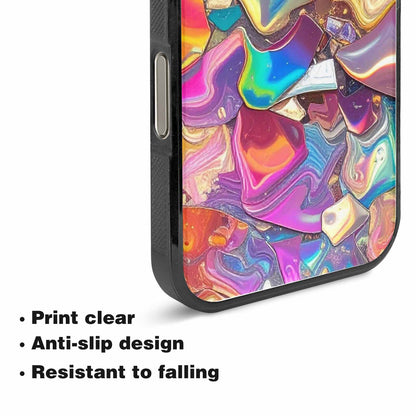 iPhone 15 Pro Max Case — Holographic Iridescent Shimmer Pattern Hundreds Of, Custom Made Phone Cover