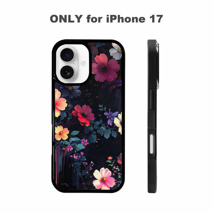 iPhone 17 Case — Shadowy Glitch Floral Pattern Floral, Custom Made Phone Cover