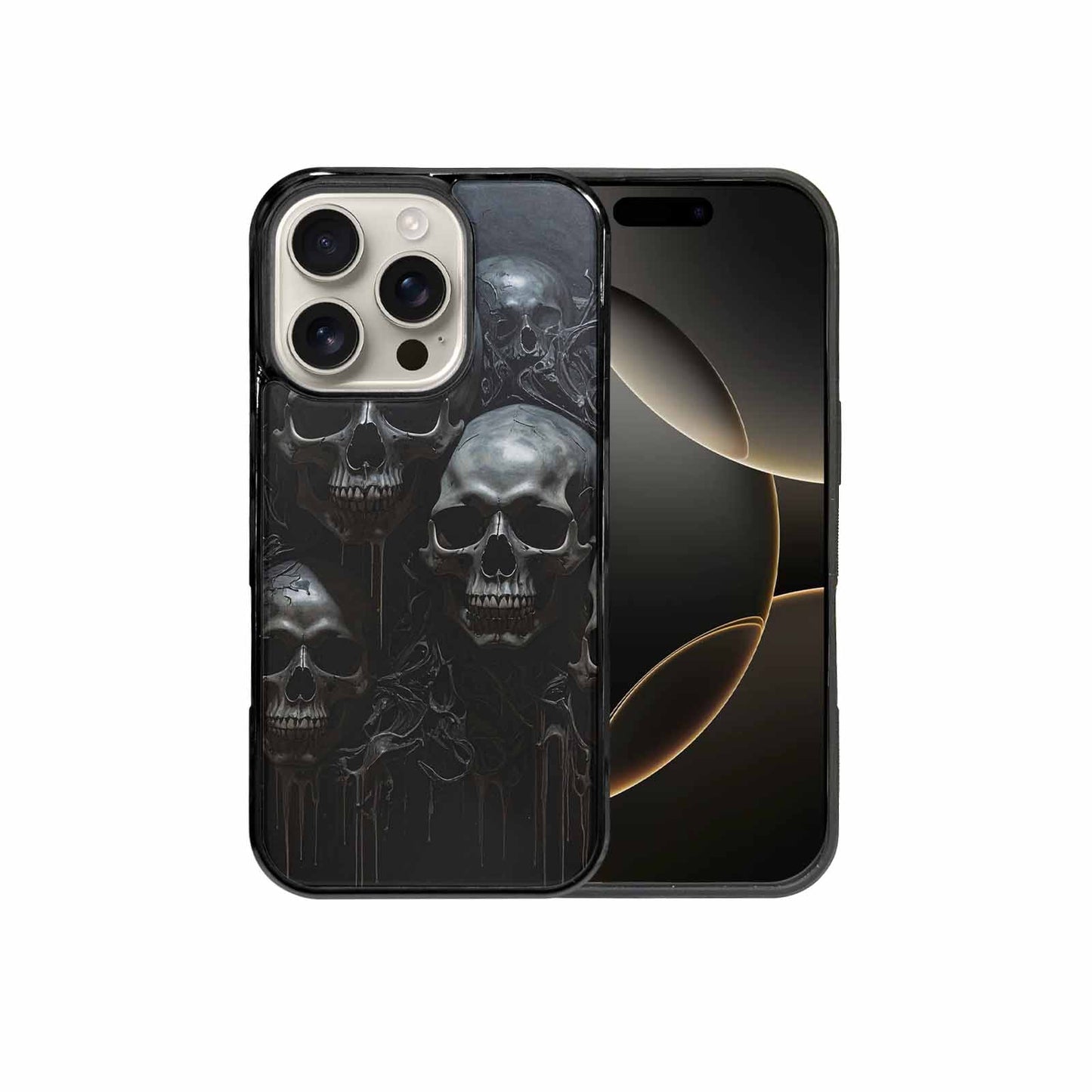 iPhone 16 Pro Case — Grey Dark Black And Grey Tones, Unique Phone Case Design