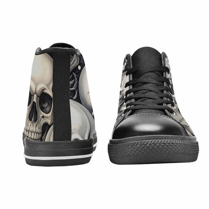 MEN'S Skulls - Classic High Top Canvas Vibrant Chaos Sneakers