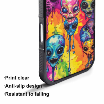 iPhone 17 Pro Max Case — Melting Aliens Pattern Alien Scifi, Custom Designed Case Cover