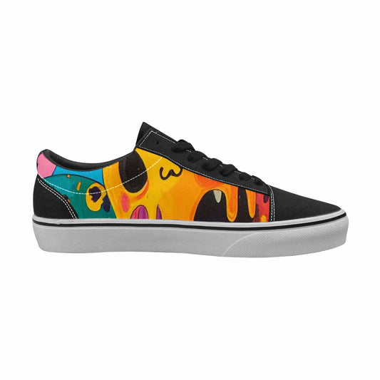 WOMEN'S Melting Aliens Lace-Up Canvas Kaleidoscope Custom Sneakers