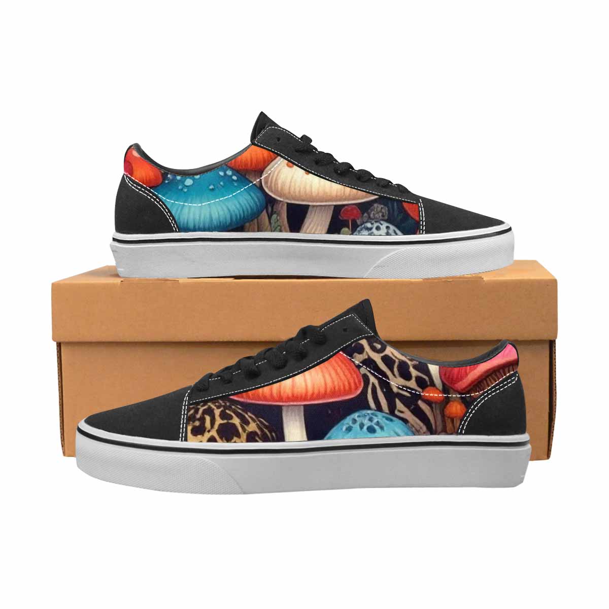 WOMEN'S Mushrooms Lace-Up Canvas Surreal Shoes