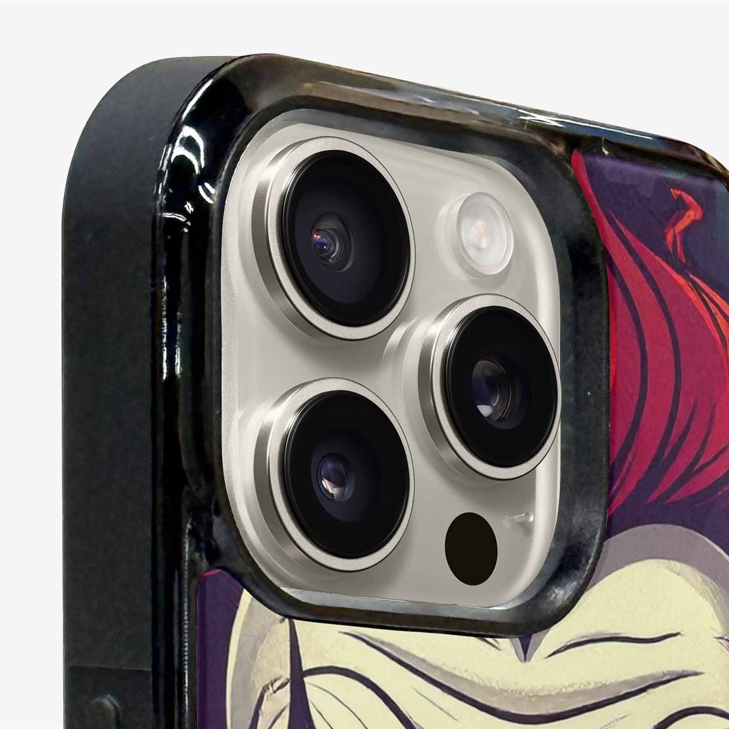 iPhone 16 Pro Max Case — Evil Circus Heads Faces Overlapping Patterns, Custom Phone Case