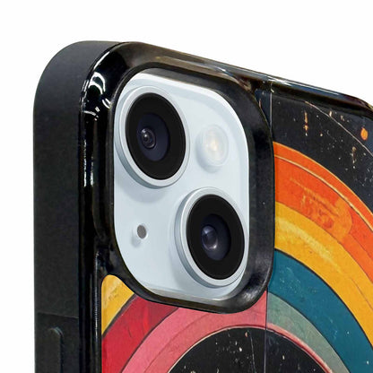 iPhone 15 Plus Case — Retro Wave Scallop Stripe Small Lma, Custom Print Case Cover