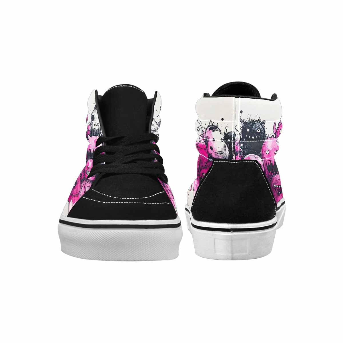 MEN'S Monsters (general) High Top Canvas Vibrant Chaos Custom Sneakers